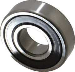 SKF - 20mm Bore Diam, 47mm OD, Double Seal Deep Groove Radial Ball Bearing - 14mm Wide, 1 Row, Round Bore, 6,550 Nm Static Capacity, 13,500 Nm Dynamic Capacity - Eagle Tool & Supply