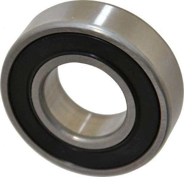 SKF - 25mm Bore Diam, 52mm OD, Double Seal Deep Groove Radial Ball Bearing - 15mm Wide, 1 Row, Round Bore, 7,800 Nm Static Capacity, 14,800 Nm Dynamic Capacity - Eagle Tool & Supply