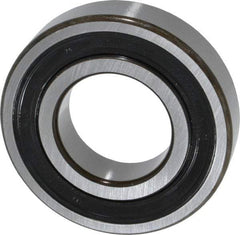 SKF - 35mm Bore Diam, 72mm OD, Double Seal Deep Groove Radial Ball Bearing - 17mm Wide, 1 Row, Round Bore, 15,300 Nm Static Capacity, 27,000 Nm Dynamic Capacity - Eagle Tool & Supply