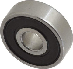 SKF - 7mm Bore Diam, 22mm OD, Double Seal Deep Groove Radial Ball Bearing - 7mm Wide, 1 Row, Round Bore, 1,370 Nm Static Capacity, 3,450 Nm Dynamic Capacity - Eagle Tool & Supply
