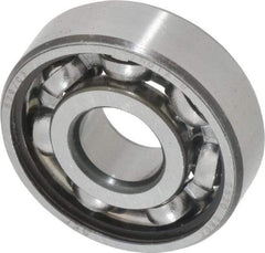 SKF - 9mm Bore Diam, 26mm OD, Open Deep Groove Radial Ball Bearing - 8mm Wide, 1 Row, Round Bore, 1,960 Nm Static Capacity, 4,750 Nm Dynamic Capacity - Eagle Tool & Supply