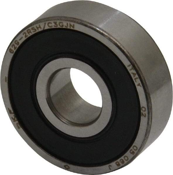 SKF - 9mm Bore Diam, 26mm OD, Double Seal Deep Groove Radial Ball Bearing - 8mm Wide, 1 Row, Round Bore, 1,960 Nm Static Capacity, 4,750 Nm Dynamic Capacity - Eagle Tool & Supply