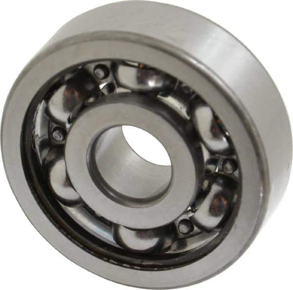 SKF - 10mm Bore Diam, 35mm OD, Open Deep Groove Radial Ball Bearing - 11mm Wide, 1 Row, Round Bore, 3,400 Nm Static Capacity, 8,520 Nm Dynamic Capacity - Eagle Tool & Supply