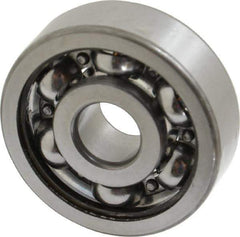 SKF - 10mm Bore Diam, 35mm OD, Open Deep Groove Radial Ball Bearing - 11mm Wide, 1 Row, Round Bore, 3,400 Nm Static Capacity, 8,520 Nm Dynamic Capacity - Eagle Tool & Supply