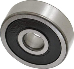 SKF - 10mm Bore Diam, 35mm OD, Double Seal Deep Groove Radial Ball Bearing - 11mm Wide, 1 Row, Round Bore, 3,400 Nm Static Capacity, 8,520 Nm Dynamic Capacity - Eagle Tool & Supply