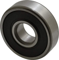 SKF - 15mm Bore Diam, 42mm OD, Double Seal Deep Groove Radial Ball Bearing - 13mm Wide, 1 Row, Round Bore, 5,400 Nm Static Capacity, 11,900 Nm Dynamic Capacity - Eagle Tool & Supply