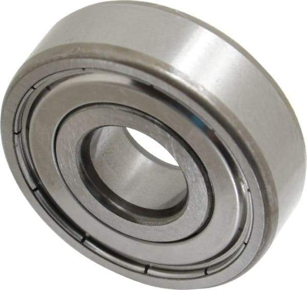 SKF - 15mm Bore Diam, 42mm OD, Double Shield Deep Groove Radial Ball Bearing - 13mm Wide, 1 Row, Round Bore, 5,400 Nm Static Capacity, 11,900 Nm Dynamic Capacity - Eagle Tool & Supply