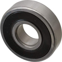 SKF - 20mm Bore Diam, 52mm OD, Double Seal Deep Groove Radial Ball Bearing - 15mm Wide, 1 Row, Round Bore, 7,800 Nm Static Capacity, 16,800 Nm Dynamic Capacity - Eagle Tool & Supply