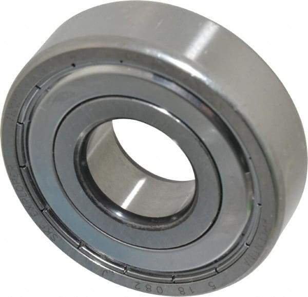 SKF - 20mm Bore Diam, 52mm OD, Double Shield Deep Groove Radial Ball Bearing - 15mm Wide, 1 Row, Round Bore, 7,800 Nm Static Capacity, 16,800 Nm Dynamic Capacity - Eagle Tool & Supply