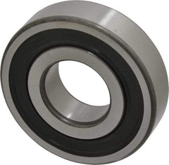 SKF - 30mm Bore Diam, 72mm OD, Double Seal Deep Groove Radial Ball Bearing - 19mm Wide, 1 Row, Round Bore, 16,000 Nm Static Capacity, 29,600 Nm Dynamic Capacity - Eagle Tool & Supply