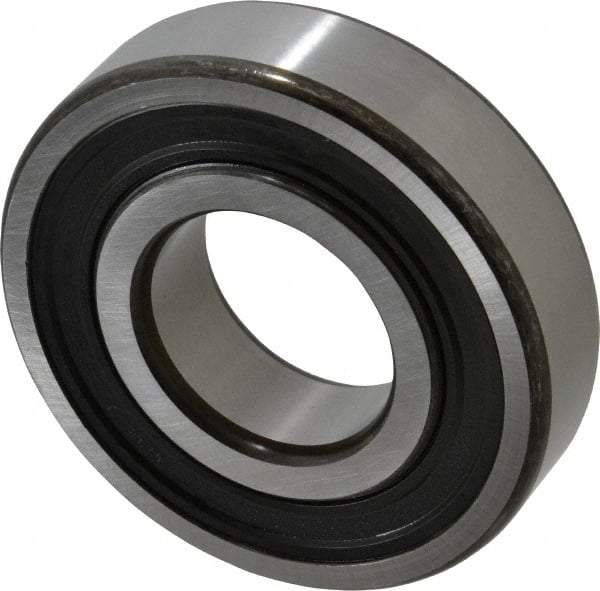 SKF - 40mm Bore Diam, 90mm OD, Double Seal Deep Groove Radial Ball Bearing - 23mm Wide, 1 Row, Round Bore, 24,000 Nm Static Capacity, 42,300 Nm Dynamic Capacity - Eagle Tool & Supply