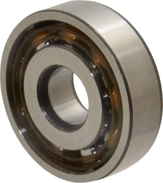 SKF - 10mm Bore Diam, 30mm OD, Open Angular Contact Radial Ball Bearing - 9mm Wide, 1 Row, Round Bore, 3,350 Lb Static Capacity, 7,020 Lb Dynamic Capacity - Eagle Tool & Supply