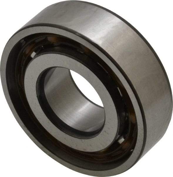 SKF - 15mm Bore Diam, 35mm OD, Open Angular Contact Radial Ball Bearing - 11mm Wide, 1 Row, Round Bore, 4,800 Lb Static Capacity, 8,840 Lb Dynamic Capacity - Eagle Tool & Supply