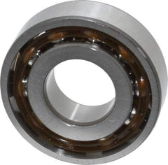 SKF - 17mm Bore Diam, 40mm OD, Open Angular Contact Radial Ball Bearing - 12mm Wide, 1 Row, Round Bore, 6,100 Lb Static Capacity, 10,400 Lb Dynamic Capacity - Eagle Tool & Supply