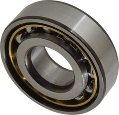 SKF - 20mm Bore Diam, 47mm OD, Open Angular Contact Radial Ball Bearing - 14mm Wide, 1 Row, Round Bore, 8,300 Lb Static Capacity, 14,000 Lb Dynamic Capacity - Eagle Tool & Supply