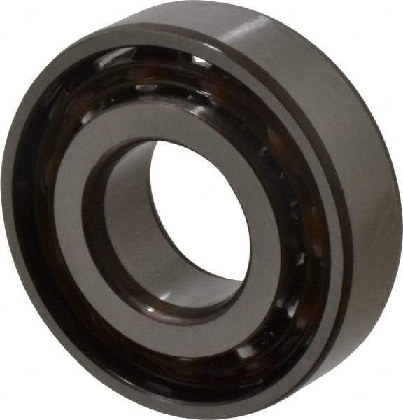 SKF - 20mm Bore Diam, 47mm OD, Open Angular Contact Radial Ball Bearing - 14mm Wide, 1 Row, Round Bore, 8,300 Lb Static Capacity, 14,000 Lb Dynamic Capacity - Eagle Tool & Supply