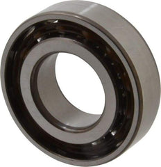 SKF - 25mm Bore Diam, 52mm OD, Open Angular Contact Radial Ball Bearing - 15mm Wide, 1 Row, Round Bore, 10,200 Lb Static Capacity, 15,600 Lb Dynamic Capacity - Eagle Tool & Supply