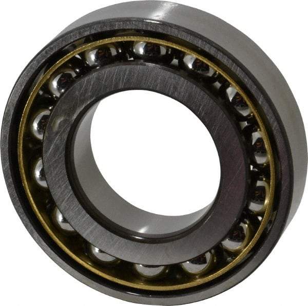 SKF - 40mm Bore Diam, 80mm OD, Open Angular Contact Radial Ball Bearing - 18mm Wide, 1 Row, Round Bore, 24,000 Lb Static Capacity, 36,400 Lb Dynamic Capacity - Eagle Tool & Supply