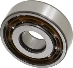 SKF - 15mm Bore Diam, 42mm OD, Open Angular Contact Radial Ball Bearing - 13mm Wide, 1 Row, Round Bore, 6,700 Lb Static Capacity, 13,000 Lb Dynamic Capacity - Eagle Tool & Supply