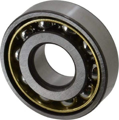 SKF - 20mm Bore Diam, 52mm OD, Open Angular Contact Radial Ball Bearing - 15mm Wide, 1 Row, Round Bore, 9,500 Lb Static Capacity, 19,000 Lb Dynamic Capacity - Eagle Tool & Supply