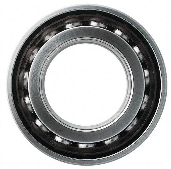 SKF - 35mm Bore Diam, 80mm OD, Open Angular Contact Radial Ball Bearing - 21mm Wide, 1 Row, Round Bore, 24,500 Lb Static Capacity, 39,000 Lb Dynamic Capacity - Eagle Tool & Supply