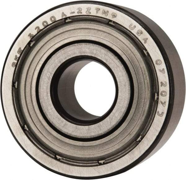 SKF - 10mm Bore Diam, 30mm OD, Double Shield Angular Contact Radial Ball Bearing - 14mm Wide, 2 Rows, Round Bore, 4,300 Lb Static Capacity, 7,610 Lb Dynamic Capacity - Eagle Tool & Supply