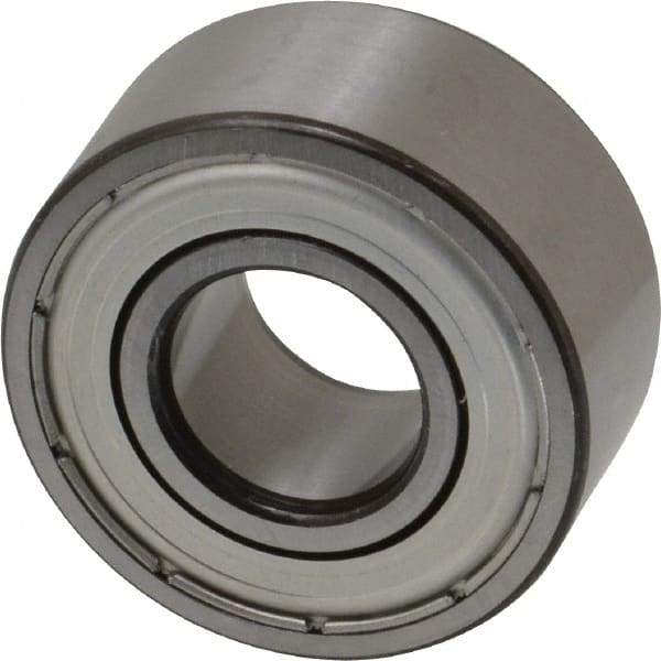 SKF - 15mm Bore Diam, 35mm OD, Double Shield Angular Contact Radial Ball Bearing - 15.9mm Wide, 2 Rows, Round Bore, 6,700 Lb Static Capacity, 11,200 Lb Dynamic Capacity - Eagle Tool & Supply
