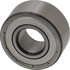 SKF - 15mm Bore Diam, 35mm OD, Double Shield Angular Contact Radial Ball Bearing - 15.9mm Wide, 2 Rows, Round Bore, 6,700 Lb Static Capacity, 11,200 Lb Dynamic Capacity - Eagle Tool & Supply