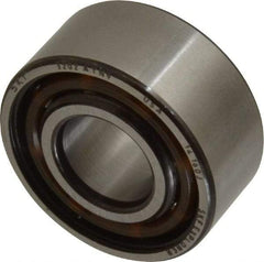 SKF - 15mm Bore Diam, 35mm OD, Open Angular Contact Radial Ball Bearing - 15.9mm Wide, 2 Rows, Round Bore, 6,700 Lb Static Capacity, 11,200 Lb Dynamic Capacity - Eagle Tool & Supply