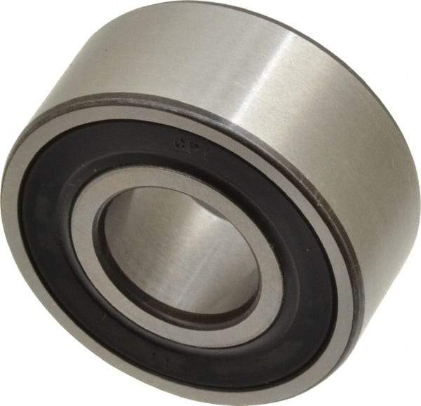 SKF - 17mm Bore Diam, 40mm OD, Double Seal Angular Contact Radial Ball Bearing - 17.5mm Wide, 2 Rows, Round Bore, 8,800 Lb Static Capacity, 14,300 Lb Dynamic Capacity - Eagle Tool & Supply