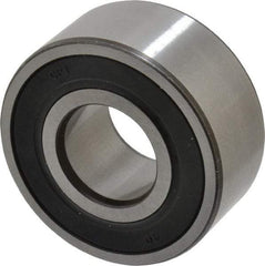 SKF - 17mm Bore Diam, 40mm OD, Double Seal Angular Contact Radial Ball Bearing - 17.5mm Wide, 2 Rows, Round Bore, 8,800 Lb Static Capacity, 14,300 Lb Dynamic Capacity - Eagle Tool & Supply