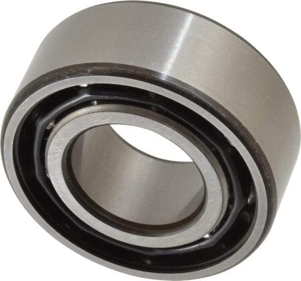 SKF - 25mm Bore Diam, 52mm OD, Open Angular Contact Radial Ball Bearing - 20.6mm Wide, 2 Rows, Round Bore, 14,300 Lb Static Capacity, 20,800 Lb Dynamic Capacity - Eagle Tool & Supply