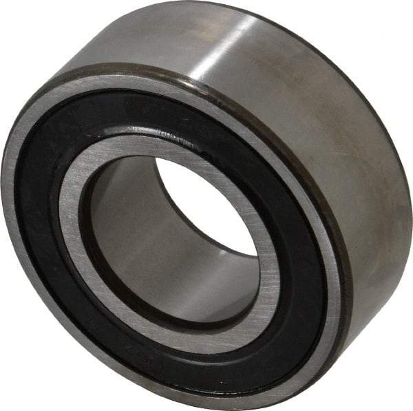 SKF - 35mm Bore Diam, 72mm OD, Double Seal Angular Contact Radial Ball Bearing - 27mm Wide, 2 Rows, Round Bore, 27,500 Lb Static Capacity, 37,700 Lb Dynamic Capacity - Eagle Tool & Supply