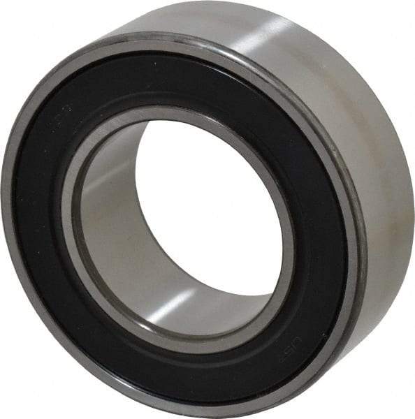 SKF - 50mm Bore Diam, 90mm OD, Double Seal Angular Contact Radial Ball Bearing - 30.2mm Wide, 2 Rows, Round Bore, 39,000 Lb Static Capacity, 48,800 Lb Dynamic Capacity - Eagle Tool & Supply