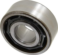 SKF - 25mm Bore Diam, 62mm OD, Open Angular Contact Radial Ball Bearing - 25.4mm Wide, 2 Rows, Round Bore, 20,400 Lb Static Capacity, 30,700 Lb Dynamic Capacity - Eagle Tool & Supply