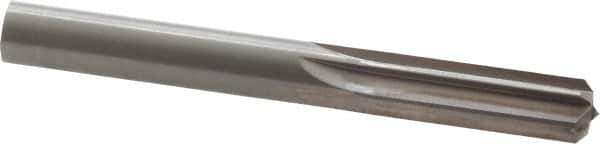 Hertel - 0.442" Solid Carbide 6 Flute Chucking Reamer - Straight Flute, 0.442" Straight Shank, 1-3/8" Flute Length, 4" OAL - Eagle Tool & Supply