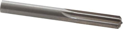 Hertel - 0.442" Solid Carbide 6 Flute Chucking Reamer - Straight Flute, 0.442" Straight Shank, 1-3/8" Flute Length, 4" OAL - Eagle Tool & Supply