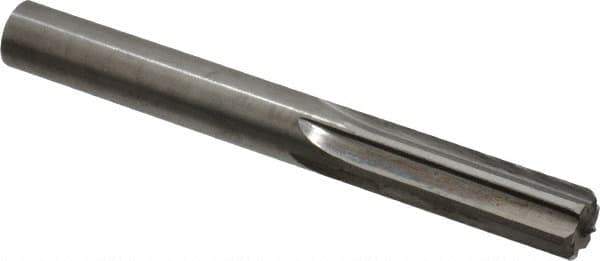 Hertel - 0.445" Solid Carbide 6 Flute Chucking Reamer - Straight Flute, 0.445" Straight Shank, 1-3/8" Flute Length, 4" OAL - Eagle Tool & Supply