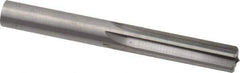Hertel - 0.452" Solid Carbide 6 Flute Chucking Reamer - Straight Flute, 0.452" Straight Shank, 1-3/8" Flute Length, 4" OAL - Eagle Tool & Supply