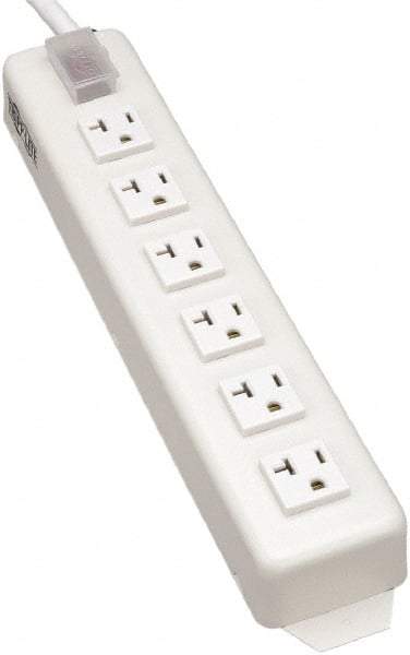 Tripp-Lite - 6 Outlets, 120 VAC15 Amps, 15' Cord, Power Outlet Strip - Keyhole, Tab Mount, 5-15/20R NEMA Configuration, 13-3/4" Strip - Eagle Tool & Supply