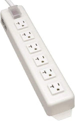 Tripp-Lite - 6 Outlets, 120 VAC15 Amps, 15' Cord, Power Outlet Strip - Keyhole, Tab Mount, 5-15/20R NEMA Configuration, 13-3/4" Strip - Eagle Tool & Supply