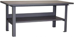 Jamco - 60 Wide x 36" Deep x 34" High, Steel Work Table - Flat Top, Fixed Legs, Gray - Eagle Tool & Supply