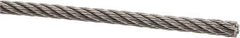 Value Collection - 1/8" Diam, Aircraft Cable - 1,700 Lb Breaking Strength, 7 x 7 Strand Core - Eagle Tool & Supply