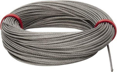 Value Collection - 1/16" Diam, Aircraft Cable - 480 Lb Breaking Strength, 7 x 7 Strand Core - Eagle Tool & Supply