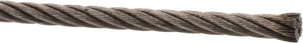 Value Collection - 3/16" Diam, Aircraft Cable - 3,700 Lb Breaking Strength, 7 x 19 Strand Core - Eagle Tool & Supply