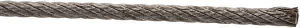 Value Collection - 3/32" Diam, Aircraft Cable - 920 Lb Breaking Strength, 7 x 19 Strand Core - Eagle Tool & Supply