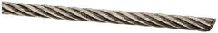 Value Collection - 1/8" Diam, Aircraft Cable - 1,760 Lb Breaking Strength, 7 x 19 Strand Core - Eagle Tool & Supply