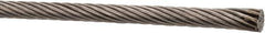 Value Collection - 3/16" Diam, Aircraft Cable - 4,700 Lb Breaking Strength, 1 x 19 Single Strand - Eagle Tool & Supply