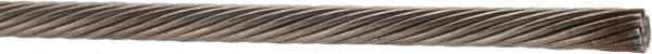 Value Collection - 1/8" Diam, Aircraft Cable - 2,100 Lb Breaking Strength, 1 x 19 Single Strand - Eagle Tool & Supply