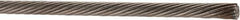 Value Collection - 1/8" Diam, Aircraft Cable - 2,100 Lb Breaking Strength, 1 x 19 Single Strand - Eagle Tool & Supply